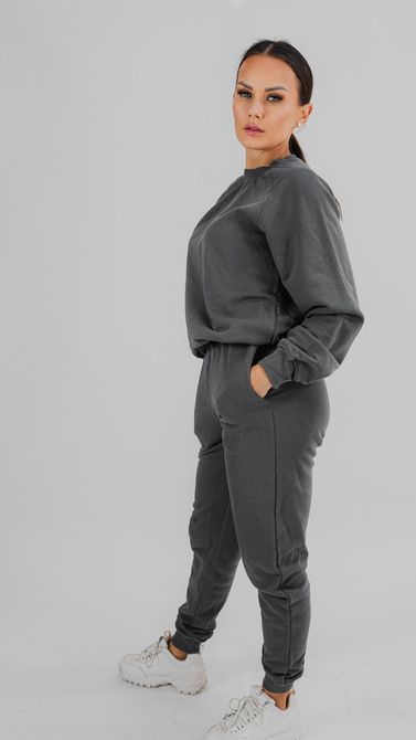 Tracksuit set with regular fit in graphite color
