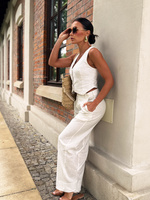 "Linen Story" pants - cream