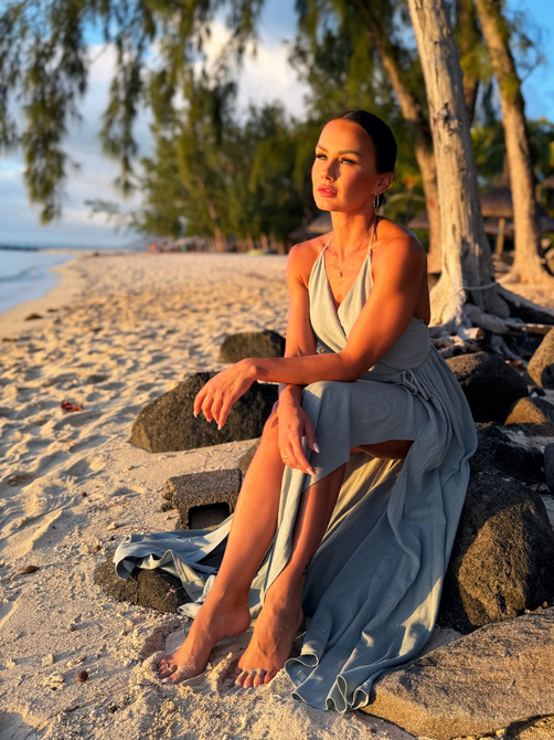 Sunset Breeze dress - extinguished blue