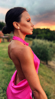 Viscose dress with open back