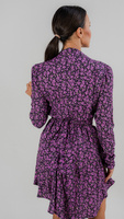 Fine floral dress with asymmetrical bottom