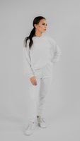 Tracksuit set with a regular fit in faded white color