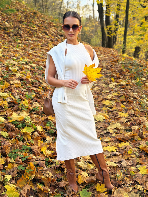 Asymmetric “Senti” Sweatshirt – Cream