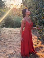 Sunset Breeze dress - energetic orange