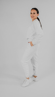 Tracksuit set with a regular fit in faded white color
