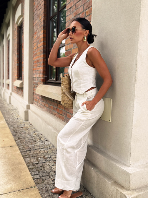 "Linen Story" pants - cream