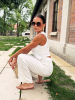 "Linen Story" pants - cream