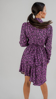 Fine floral dress with asymmetrical bottom
