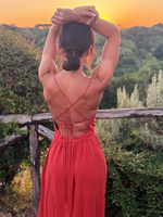 Sunset Breeze dress - energetic orange