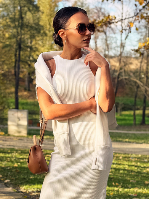 Asymmetric “Senti” Sweatshirt – Cream