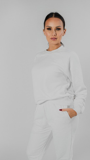 Tracksuit set with a regular fit in faded white color